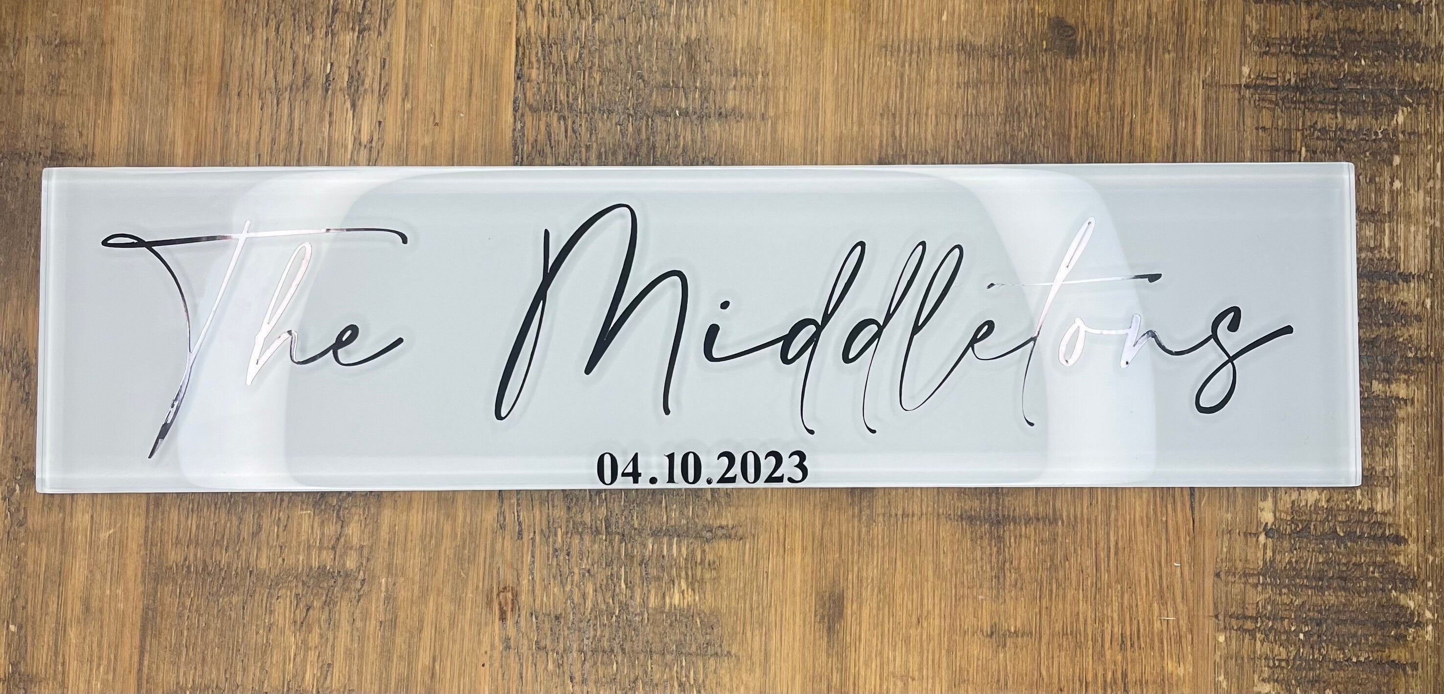 Bridal Personalised Wedding Gift for Home I Personalised Wedding Plaque/Tile/Sign | Wedding Day Present | Top Table Wedding Sign/ Newlyweds Gift - The Crafty Bee