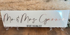 Bridal Personalised Wedding Gift for Home I Personalised Wedding Plaque/Tile/Sign | Wedding Day Present | Top Table Wedding Sign/ Newlyweds Gift - The Crafty Bee
