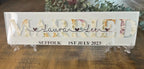 Bridal Personalised Wedding Gift for Home I Personalised Wedding Plaque/Tile/Sign | Wedding Day Present | Top Table Wedding Sign/Newlyweds Gift - The Crafty Bee