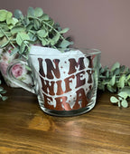 Bridal The Eras Bride Clear Mug | Swiftie Wifey Fan Glass Cup | Bride / Wifey Era themed cup/mug tea/coffee | Wedding Gift | Bride Merch - The Crafty Bee