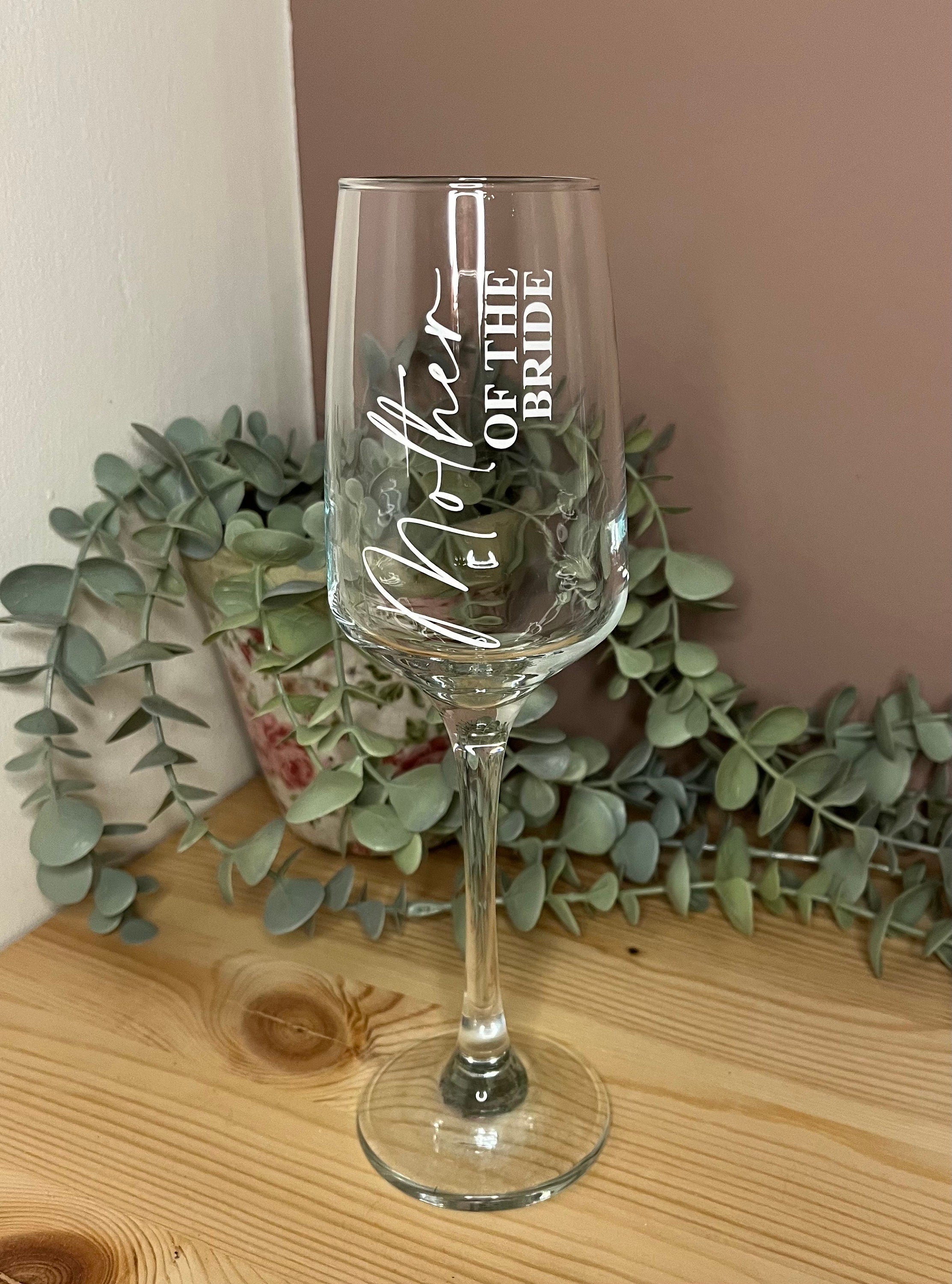 Bridal Wedding Morning Bridal Glass | Personalised Champagne Flutes | Hen Party/Bride Team/Bridesmaids/Gifts for Wedding Party - The Crafty Bee