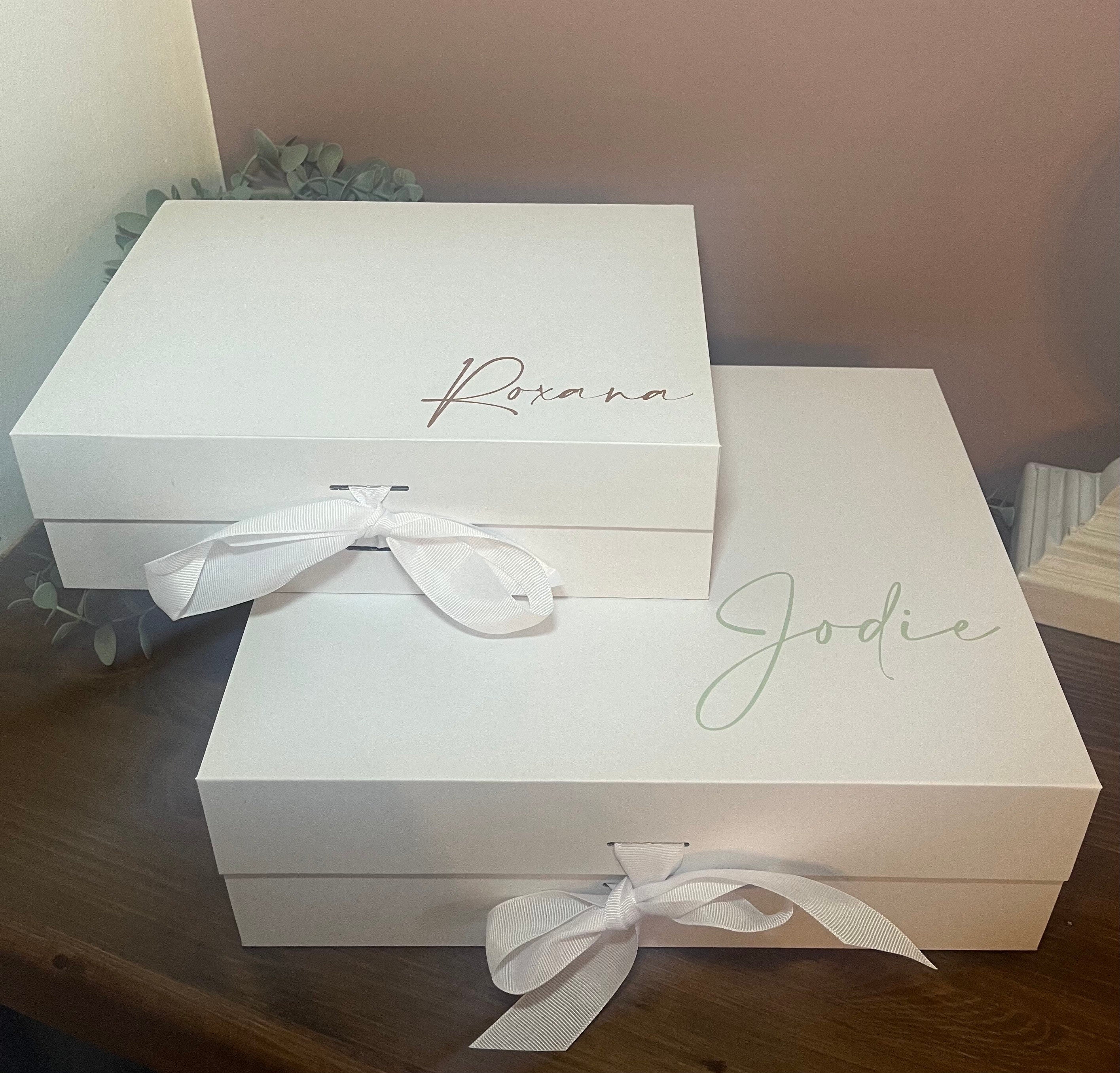Bridesmaid Personalised Proposal Box | Luxury Bridal Thank You Gift Box | Personalised Magnetic Box Ribbon | MOH, Usher & Best Man Gift - The Crafty Bee