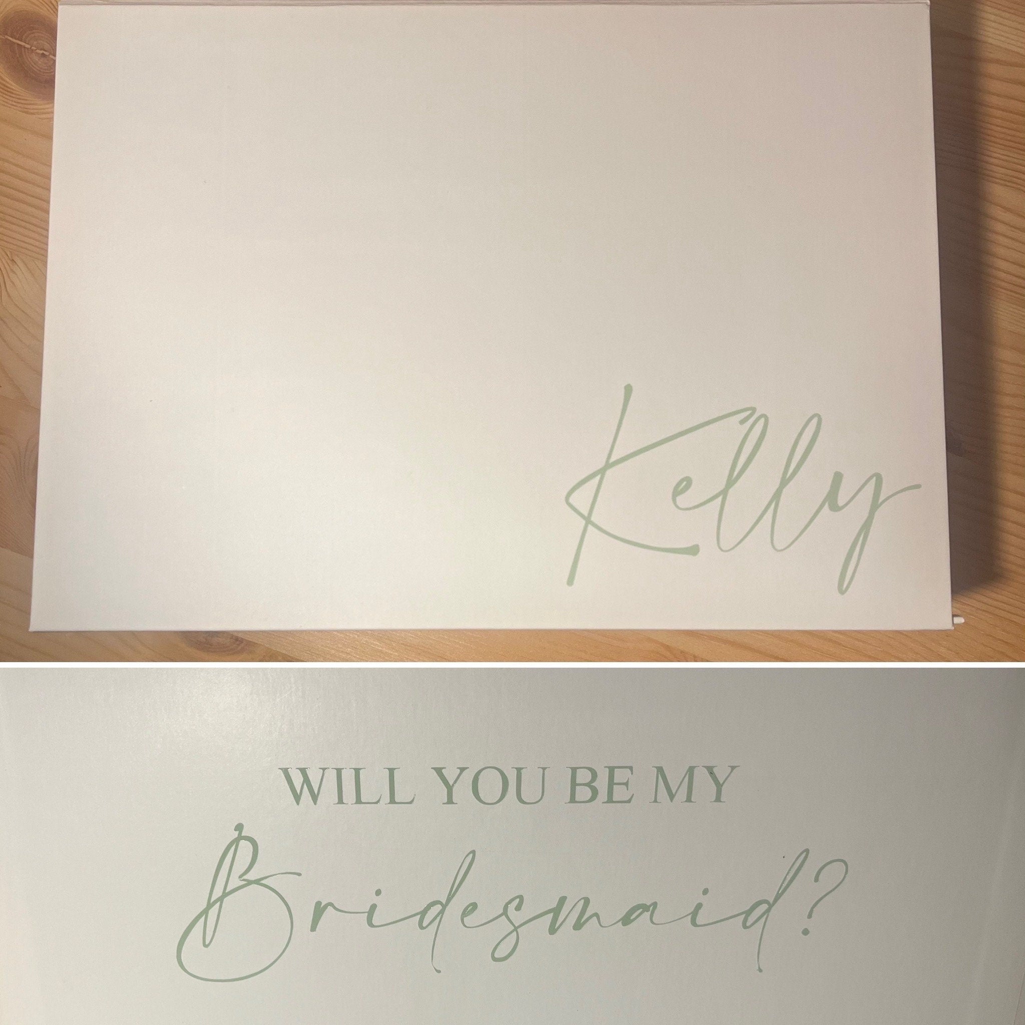 Bridesmaid Personalised Proposal Box | Luxury Bridal Thank You Gift Box | Personalised Magnetic Box Ribbon | MOH, Usher & Best Man Gift - The Crafty Bee