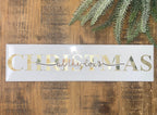 Christmas Personalised Family Sign I Christmas Welcome Sign Plaque/Tile | Personalised Christmas Decoration/Ornament | Festive gift - The Crafty Bee