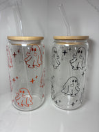 Cute Ghost Middle Finger Glass Cup | Funny Ghost Boo Basket Gift (Copy) - The Crafty Bee