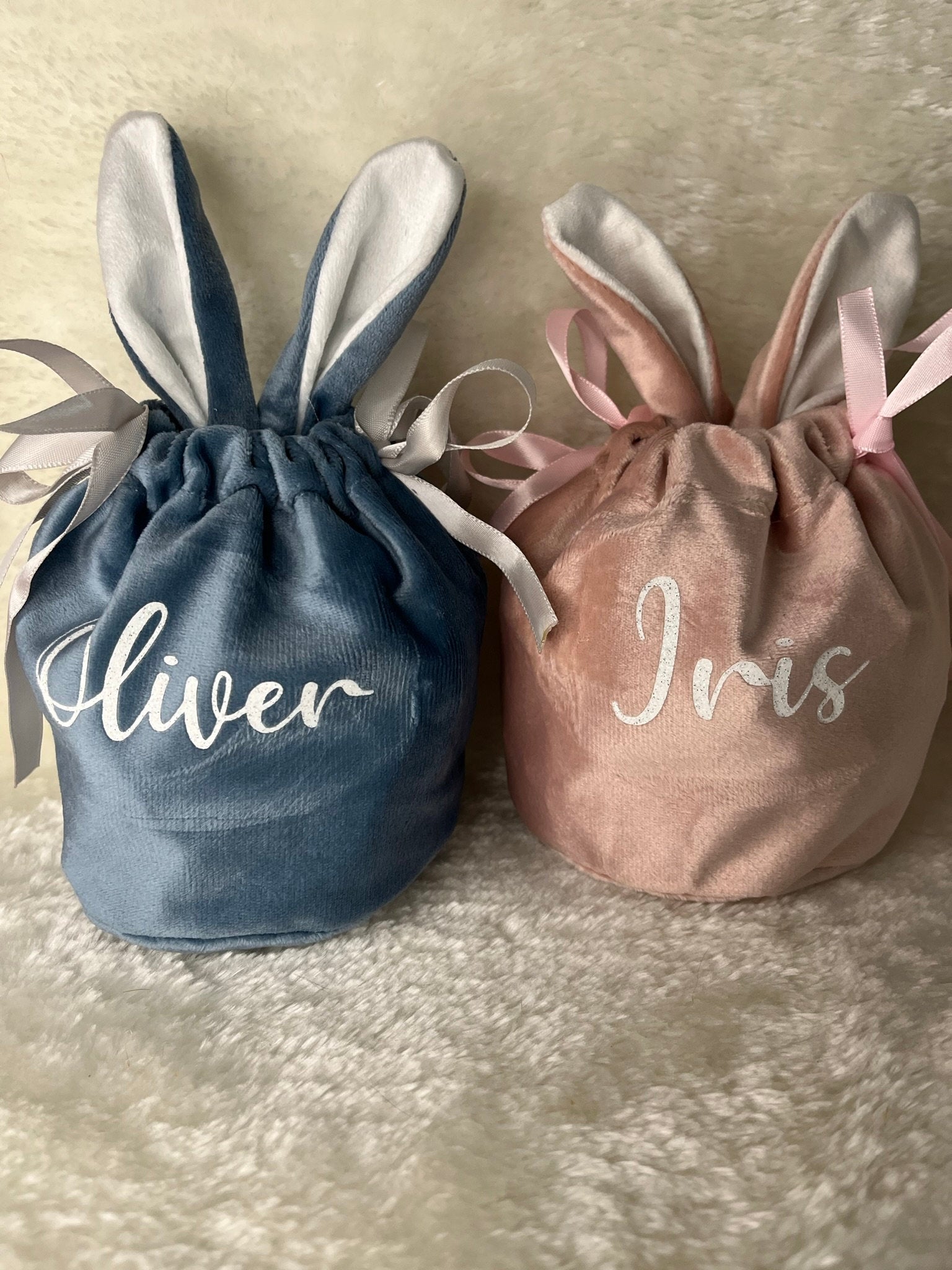 Easter Bunny Bags | Personalised Easter Treat Bags | Kids Easter Gift | Children’s Easter Bag/pouch - The Crafty Bee