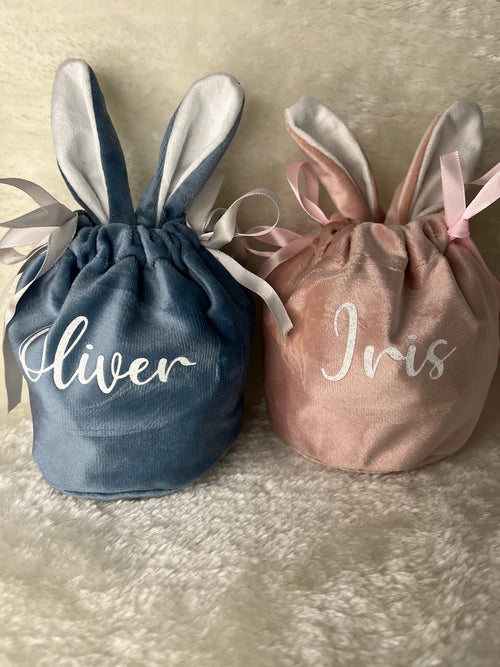 Easter Bunny Bags | Personalised Easter Treat Bags | Kids Easter Gift | Children’s Easter Bag/pouch - The Crafty Bee