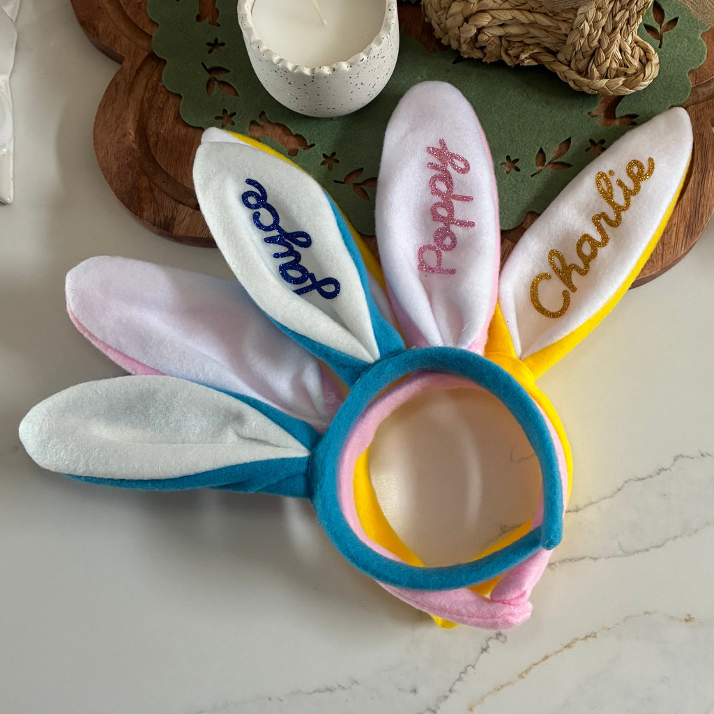 Easter Personalised Bunny Ears | Personalised Easter Bunny Headband | Kids Bunny Ears | Children’s Easter Gift | Personalsied Rabbit Ears - The Crafty Bee