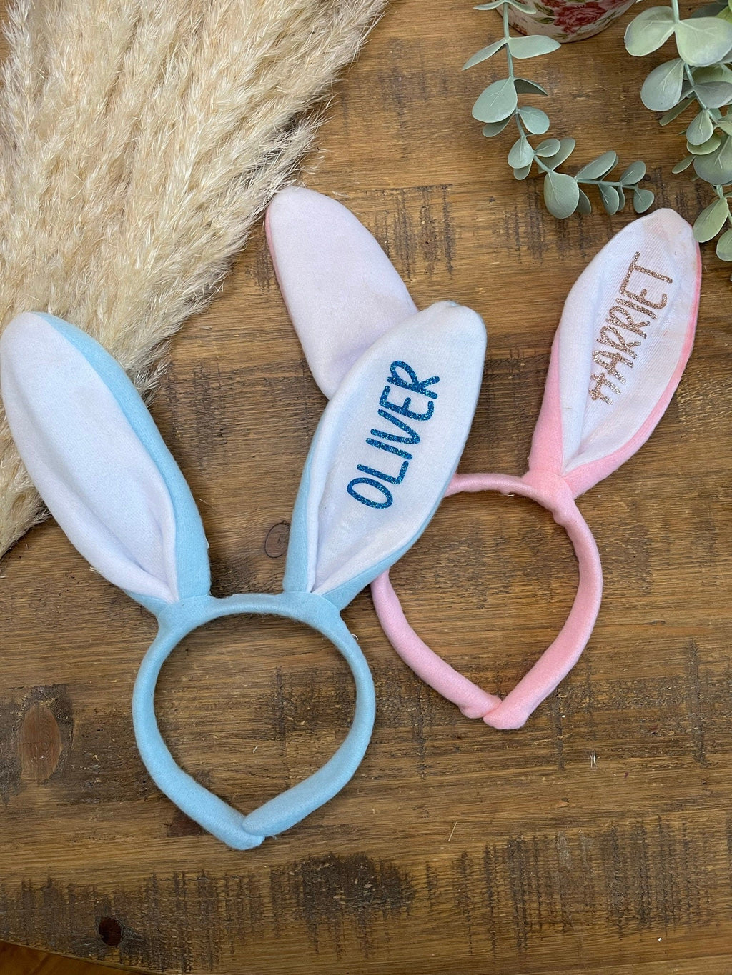 Easter Personalised Bunny Ears | Personalised Easter Bunny Headband | Kids Bunny Ears | Children’s Easter Gift | Personalsied Rabbit Ears - The Crafty Bee