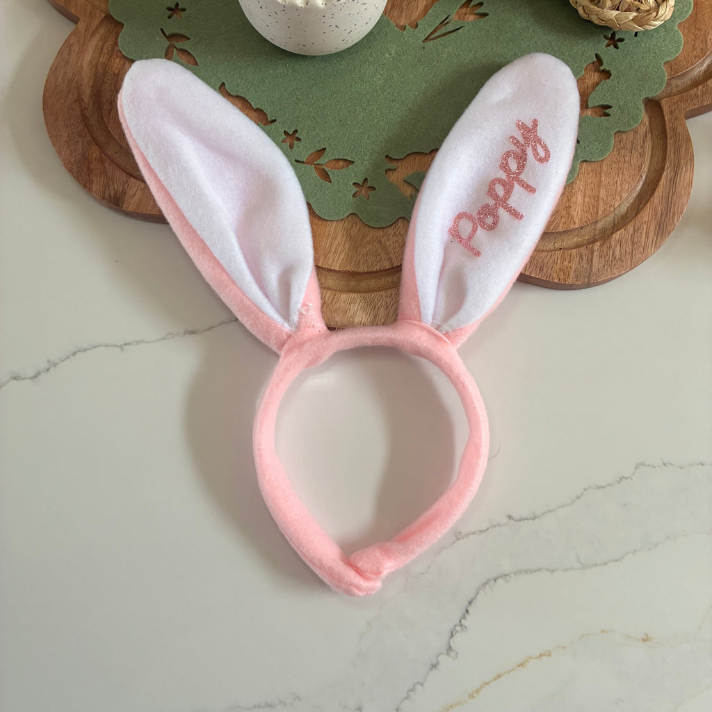 Easter Personalised Bunny Ears | Personalised Easter Bunny Headband | Kids Bunny Ears | Children’s Easter Gift | Personalsied Rabbit Ears - The Crafty Bee