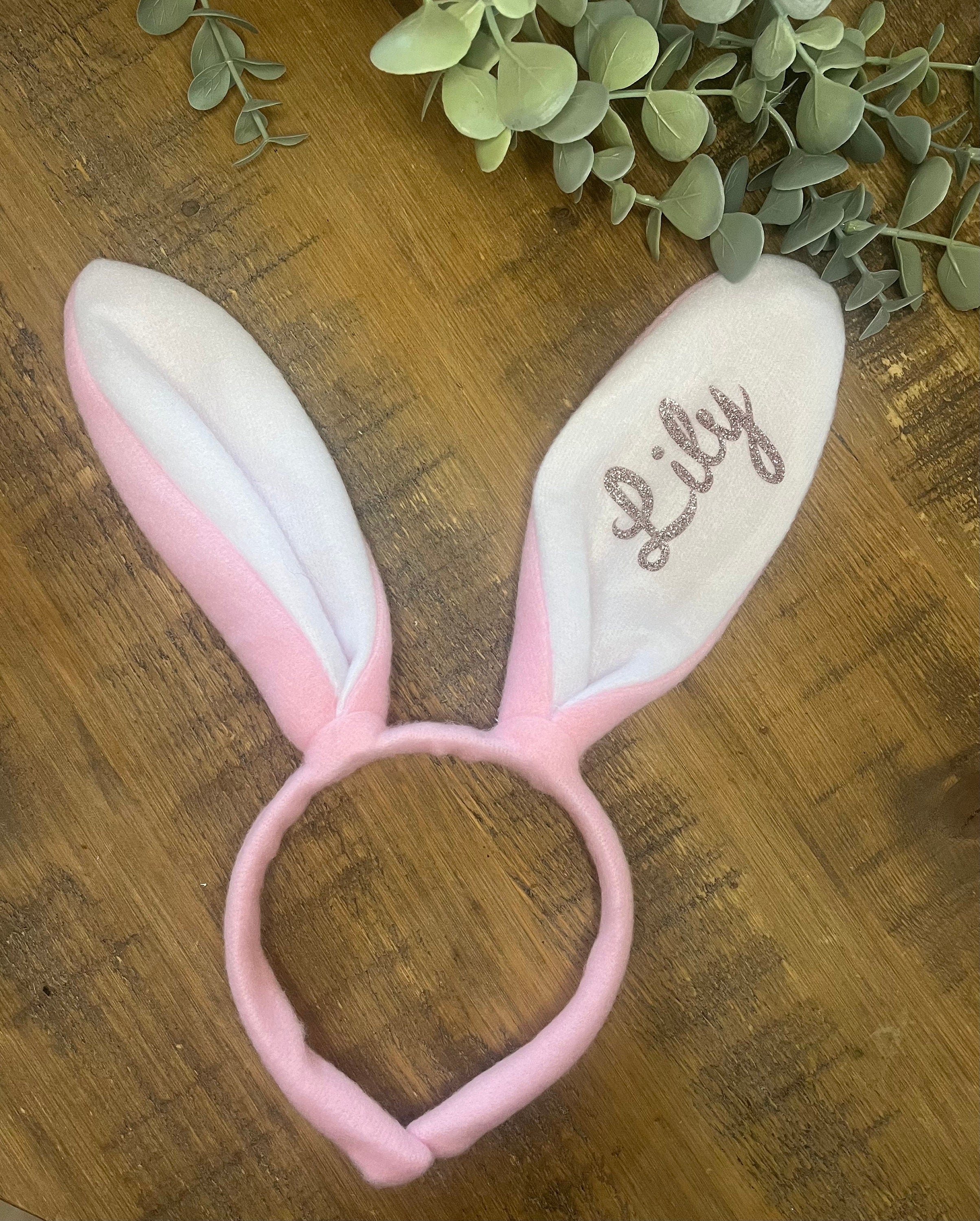 Easter Personalised Bunny Ears | Personalised Easter Bunny Headband | Kids Bunny Ears | Children’s Easter Gift | Personalsied Rabbit Ears - The Crafty Bee