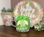 Easter Personalised Kids Mug | Easter Bunny Clear Cup | Children’s Easter Gift - The Crafty Bee