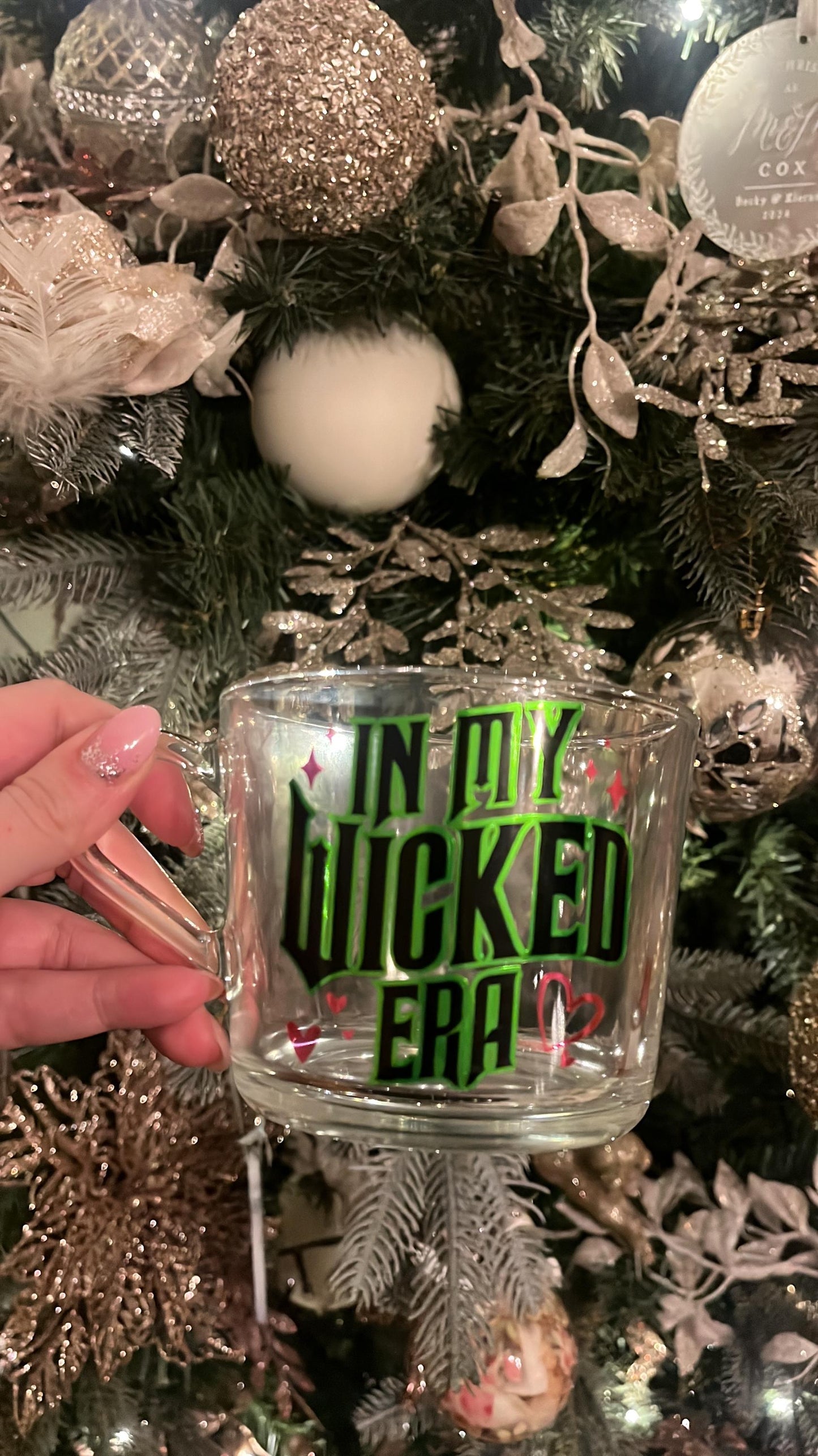 Wicked Clear Mug | In my Wicked Era Glass Cup | Wiked film themed cup/mug tea/coffee | Glinda & Elphaba Gift  |  Wicked Fan Merch