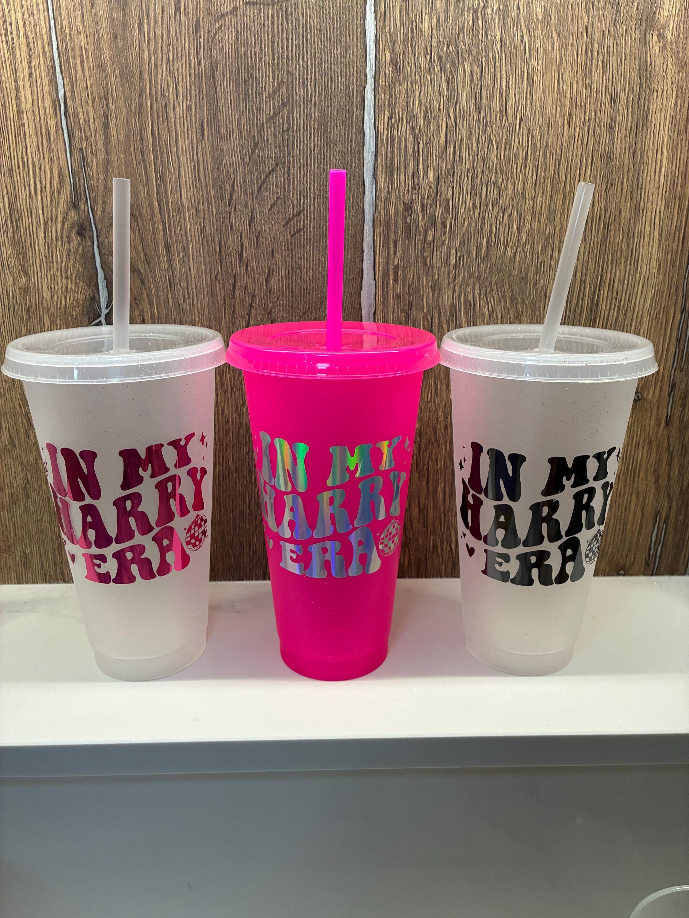 Harry Styles Reusable Cup - 'In My Harry Era' Tumbler with Lid & Straw - The Crafty Bee