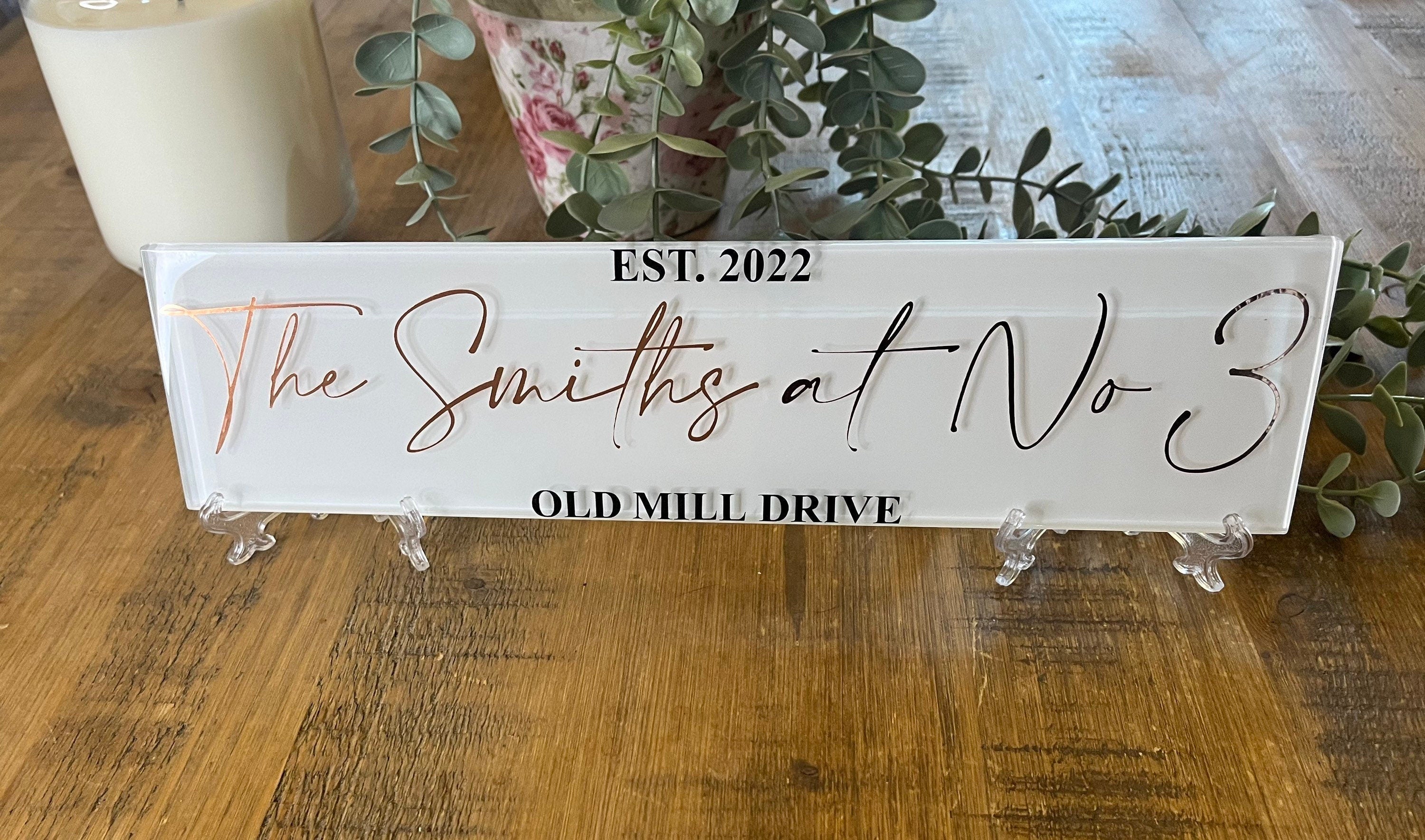Home Personalised New Home Gift/Sign | Personalised Housewarming Gift | House sign/plaque | Personalised Address Sign - The Crafty Bee