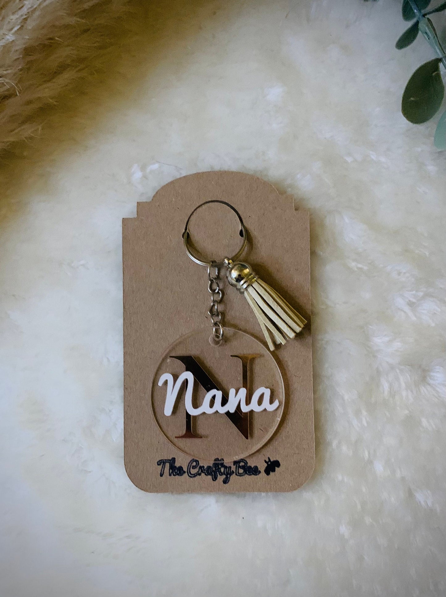 Mother’s Day Keyring  |  Gold Keychain/Keyring I  Mum/Nana/Grandma Gift  I  Personalised Keychain