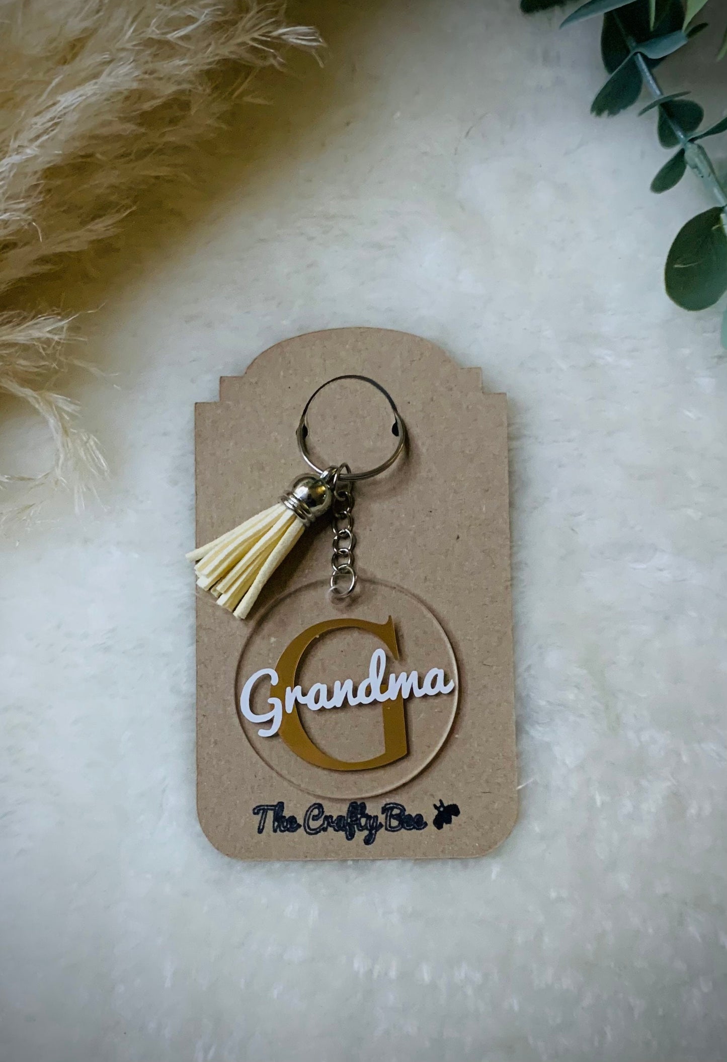 Mother’s Day Keyring  |  Gold Keychain/Keyring I  Mum/Nana/Grandma Gift  I  Personalised Keychain