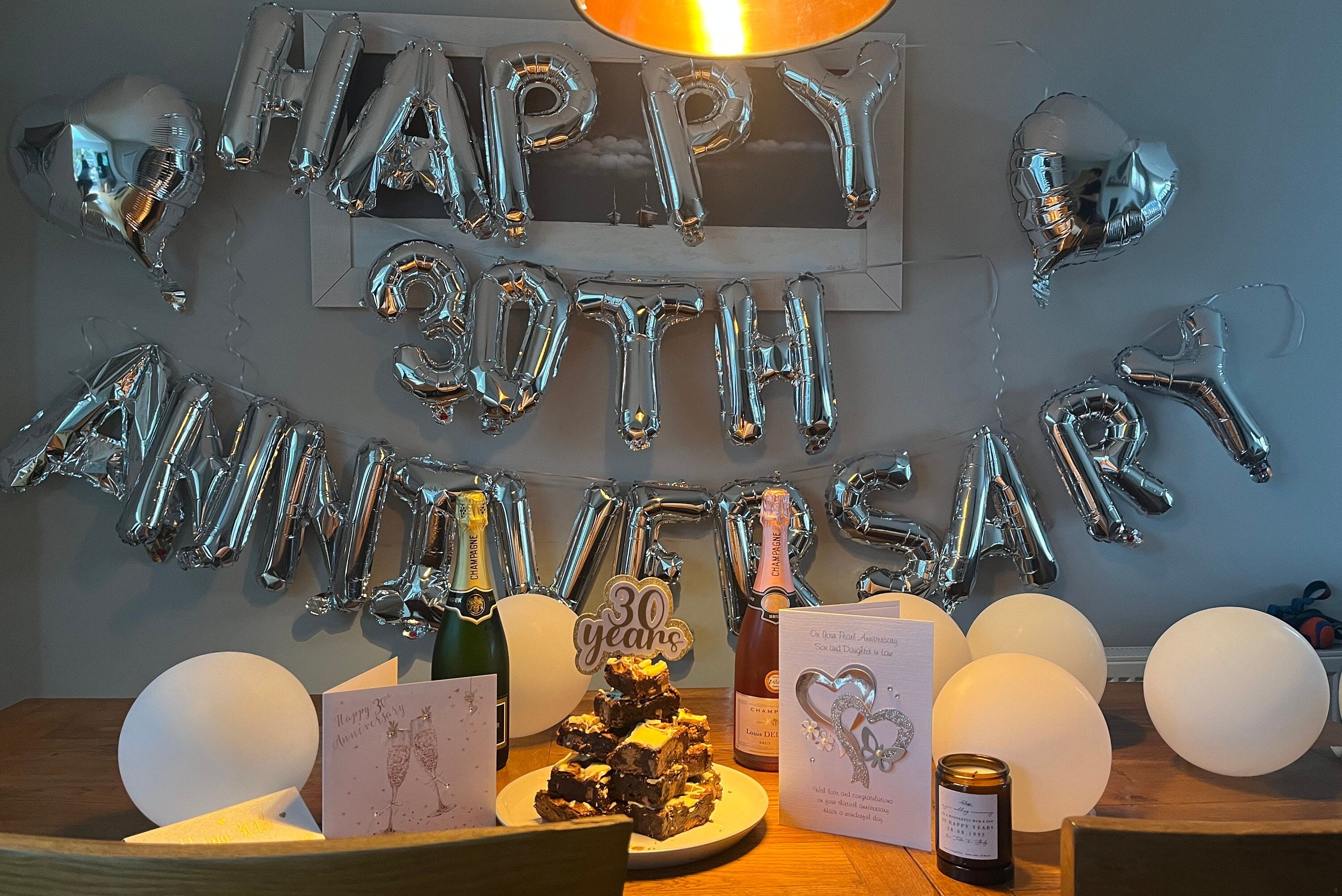 Anniversary Cake Topper: personalised Milestone Celebration Cake Decoration