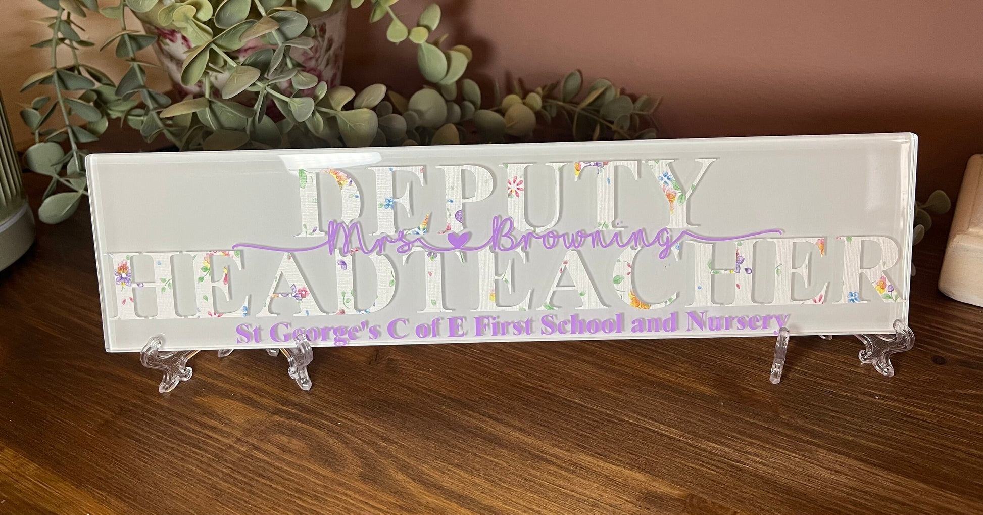 Teacher Gift | Personalised Teacher Tile/Sign/Plaque I Personalised Teacher Retirement Gift I End Of Year Teacher & Headteacher Present