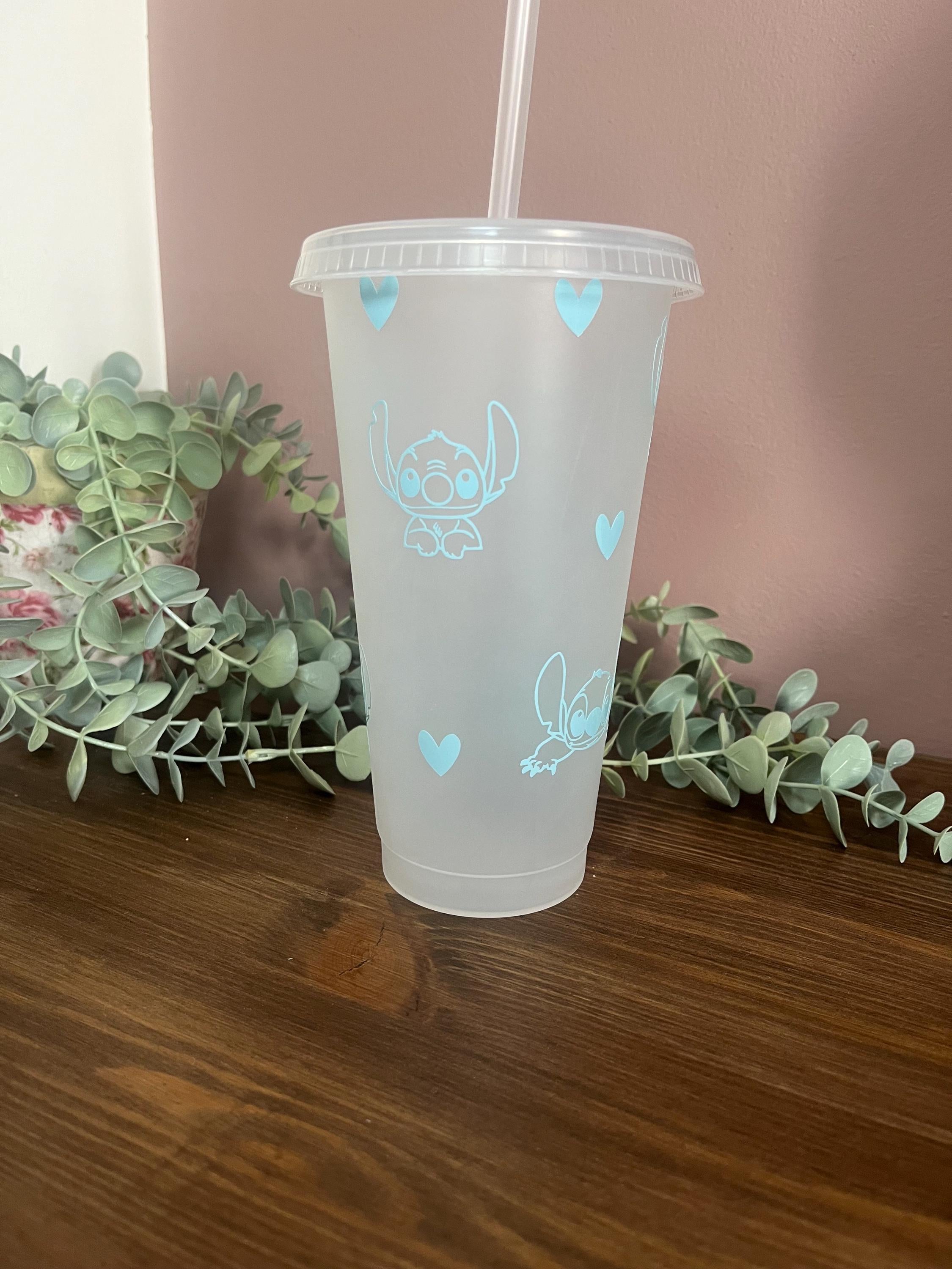 Lilo and Stitch Cold Cup | Starbucks Tumbler | Personalised Name Cup with lid & Straw | Lilo and Stitch Merch | Stitch Tumbler Birthday Gift