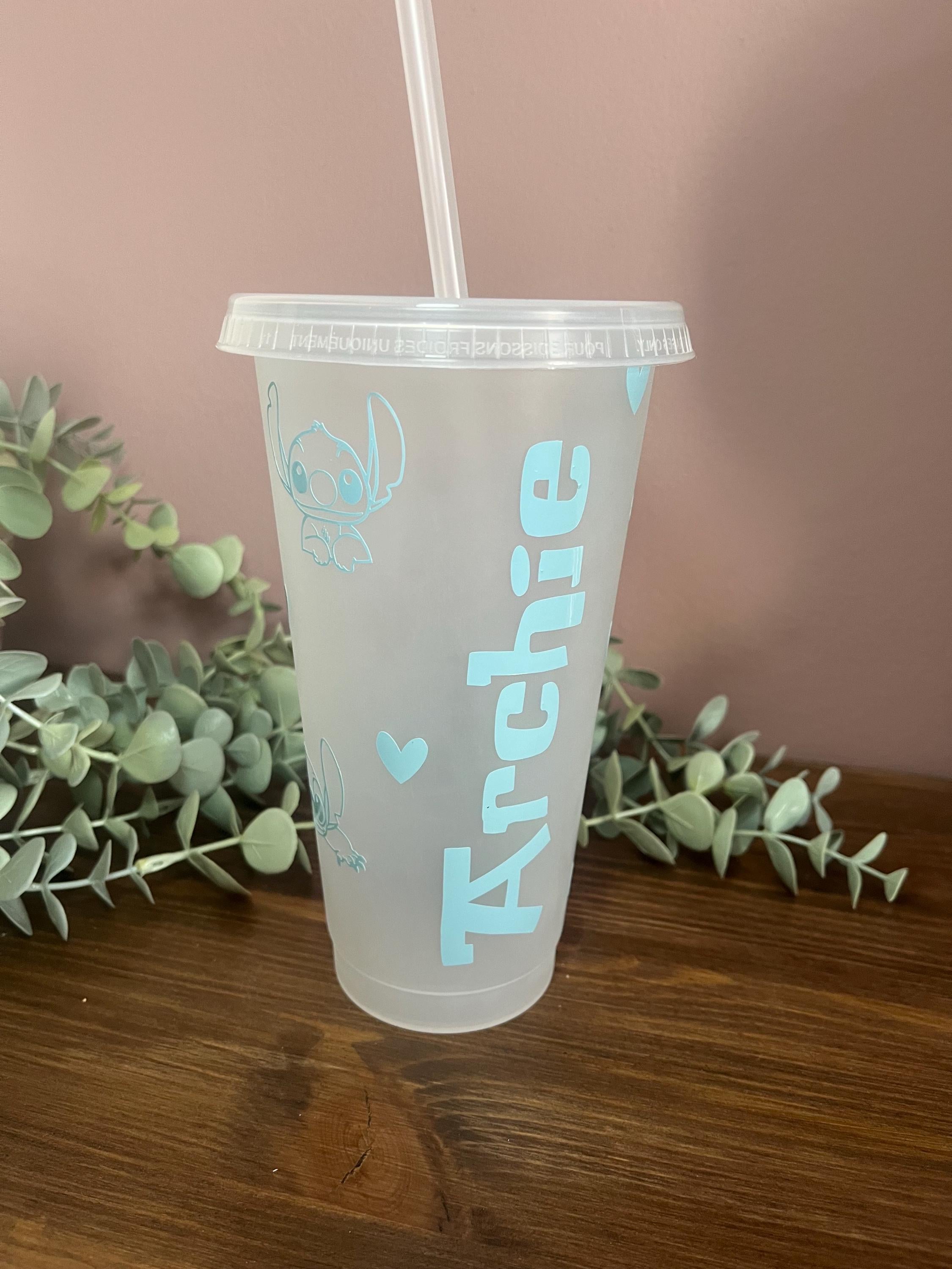 Lilo and Stitch Cold Cup | Starbucks Tumbler | Personalised Name Cup with lid & Straw | Lilo and Stitch Merch | Stitch Tumbler Birthday Gift