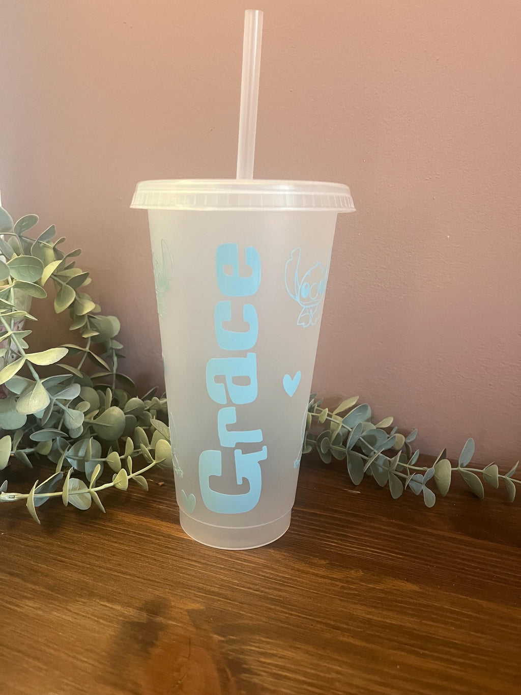 Lilo and Stitch Cold Cup | Starbucks Tumbler | Personalised Name Cup with lid & Straw | Lilo and Stitch Merch | Stitch Tumbler Birthday Gift