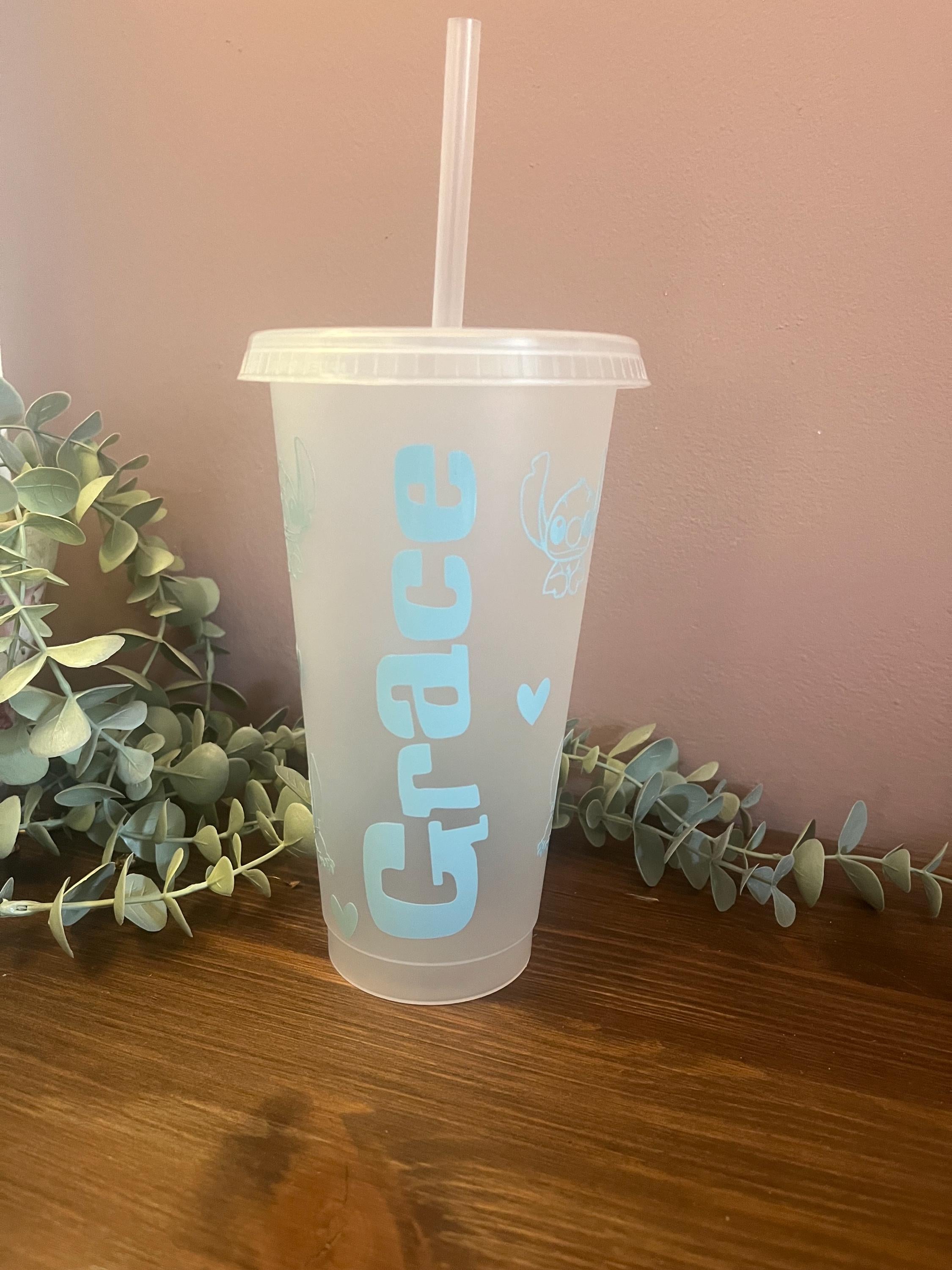 Lilo and Stitch Cold Cup | Starbucks Tumbler | Personalised Name Cup with lid & Straw | Lilo and Stitch Merch | Stitch Tumbler Birthday Gift