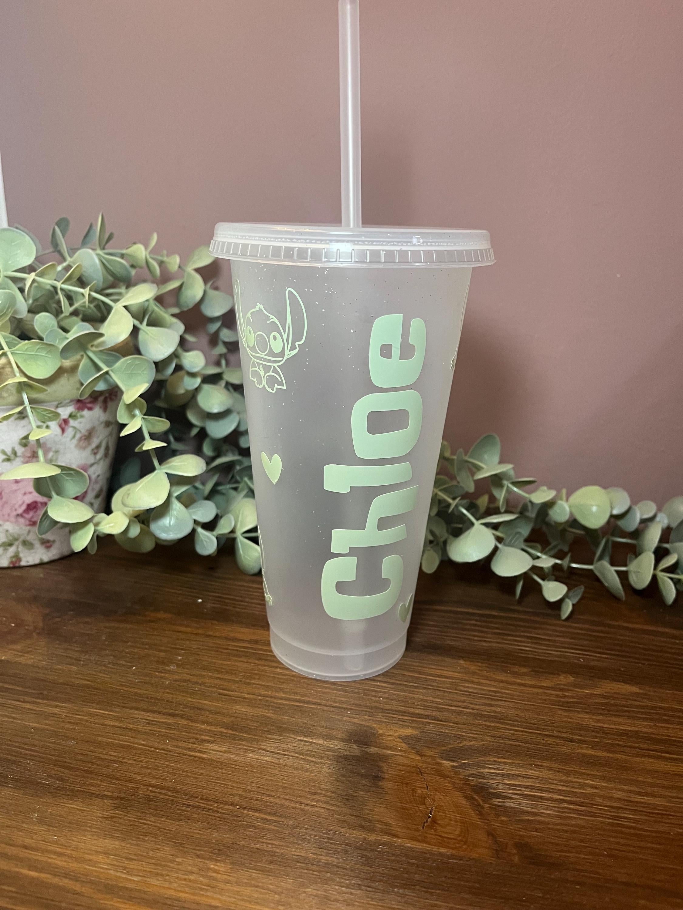Lilo and Stitch Cold Cup | Starbucks Tumbler | Personalised Name Cup with lid & Straw | Lilo and Stitch Merch | Stitch Tumbler Birthday Gift