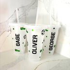 Personalised Football Cup: Custom Name Tumbler, Party Favor