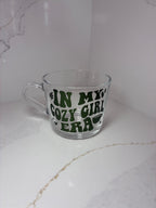 In My Cozy Era or Cozy Girl Season Clear Mug | Autumn Mug - The Crafty Bee