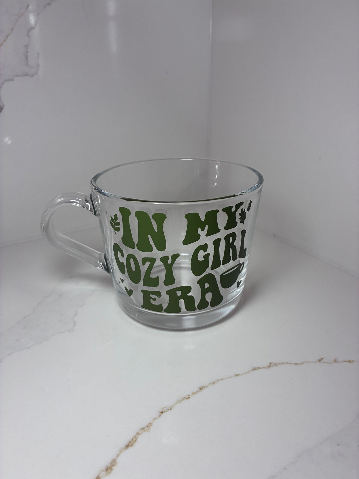 In My Cozy Era or Cozy Girl Season Clear Mug | Autumn Mug - The Crafty Bee