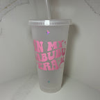 In My Labubu Era Cup | Kawaii Reusable Cold Cup with Straw | Labubu Inspired Drinkware - The Crafty Bee