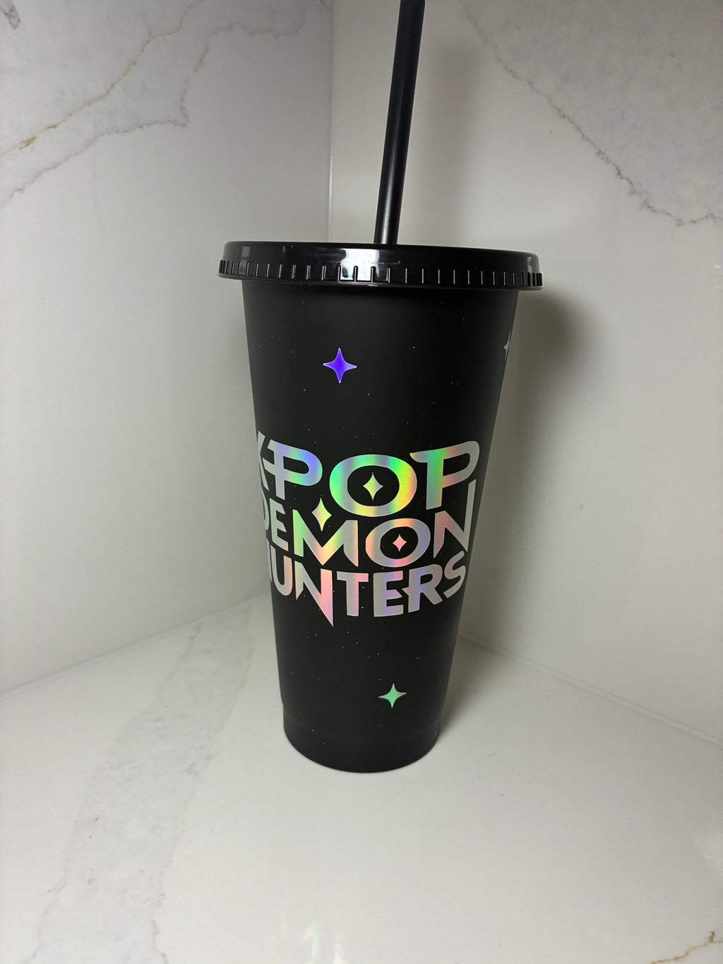K - Pop Demon Hunter Cold Cup: Personalised K - Pop Kawaii Tumbler with Straw - The Crafty Bee