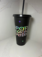 K - Pop Demon Hunter Cold Cup: Personalised K - Pop Kawaii Tumbler with Straw - The Crafty Bee