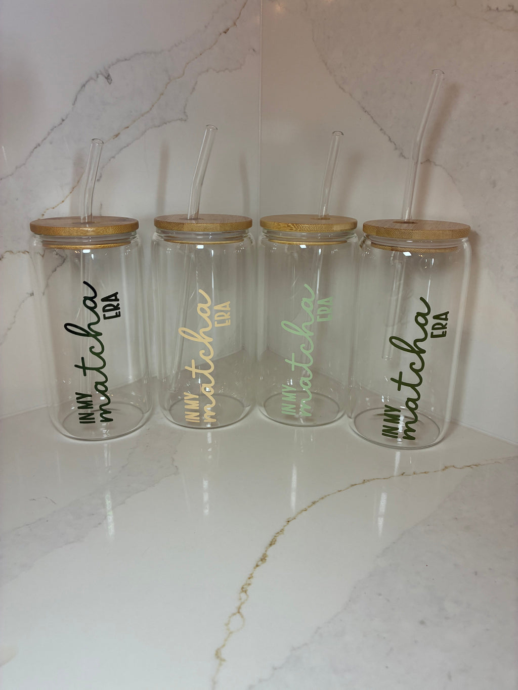 Matcha Era Reusable Cups | Glass Mug, Iced Cup & Can - The Crafty Bee