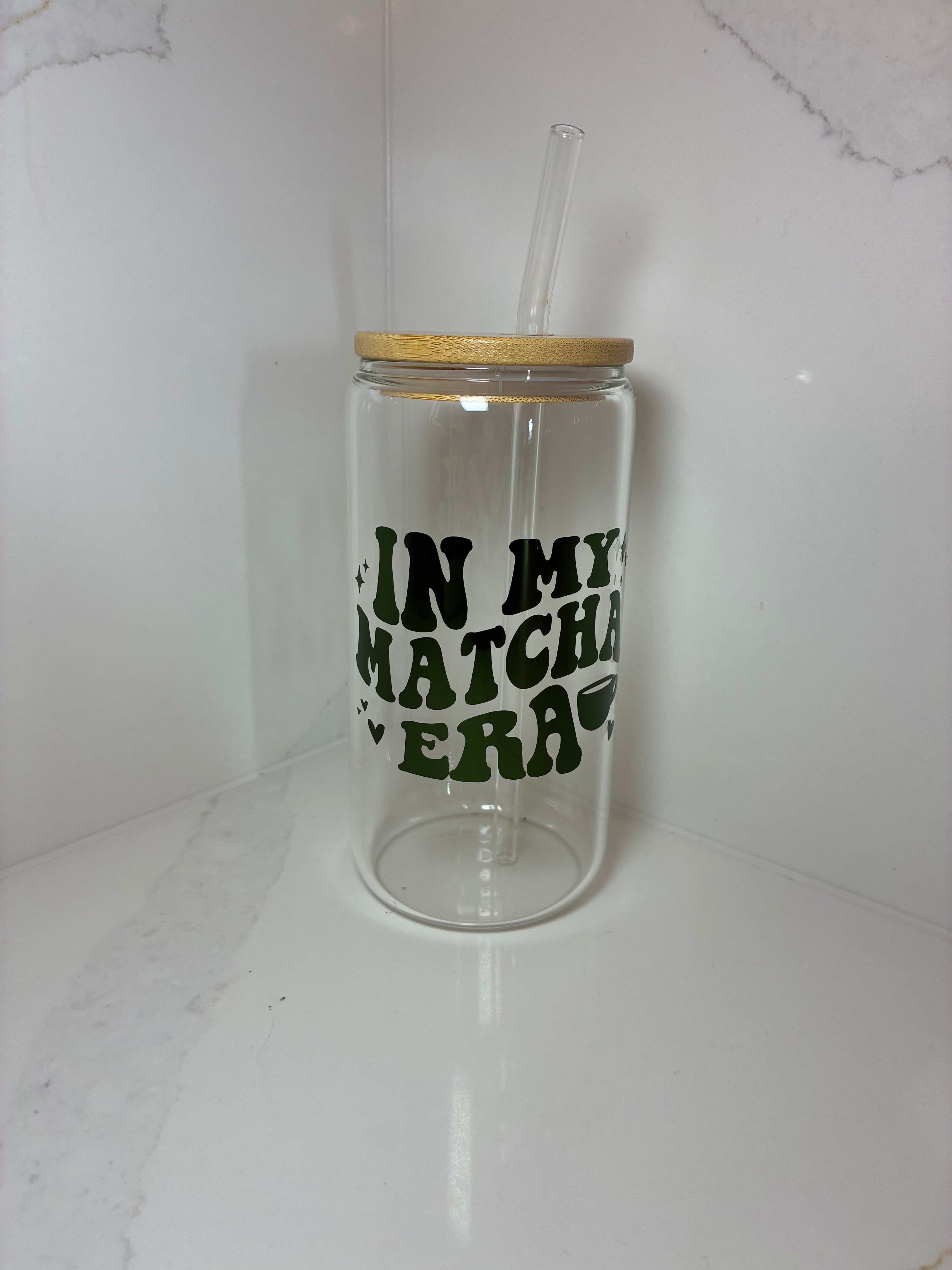 Matcha Era Reusable Cups | Glass Mug, Iced Cup & Can - The Crafty Bee