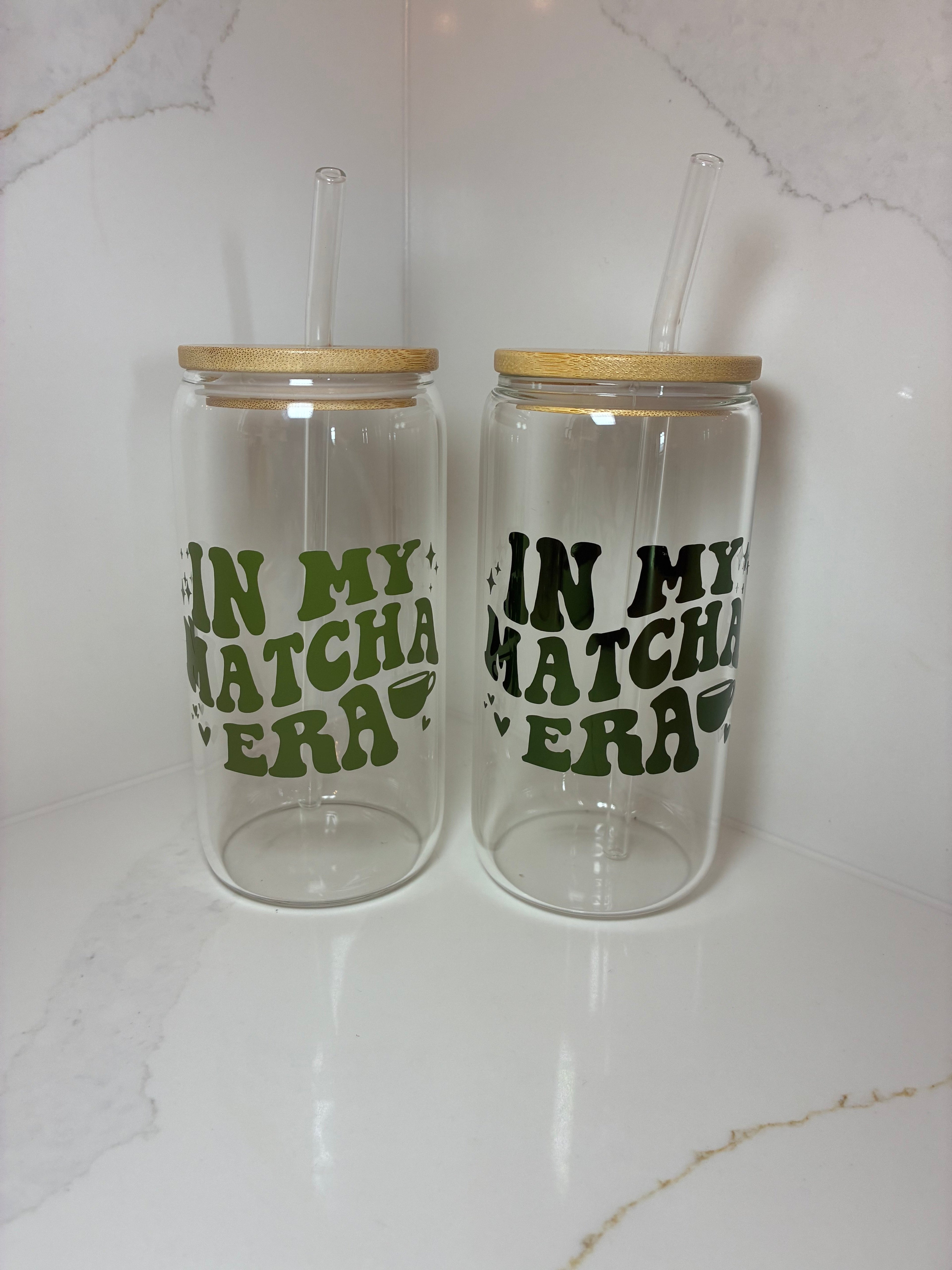 Matcha Era Reusable Cups | Glass Mug, Iced Cup & Can - The Crafty Bee
