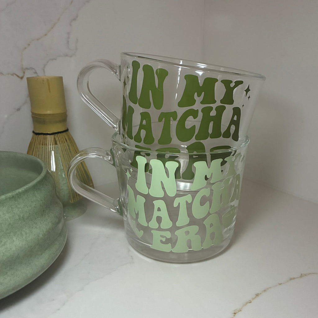 Matcha Era Reusable Cups | Glass Mug, Iced Cup & Can - The Crafty Bee