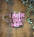 Meghan Trainor Clear Mug | I made you look up | Made You Look themed cup/mug tea/coffee | Meghan Trainor Gift | Fan Merch - The Crafty Bee