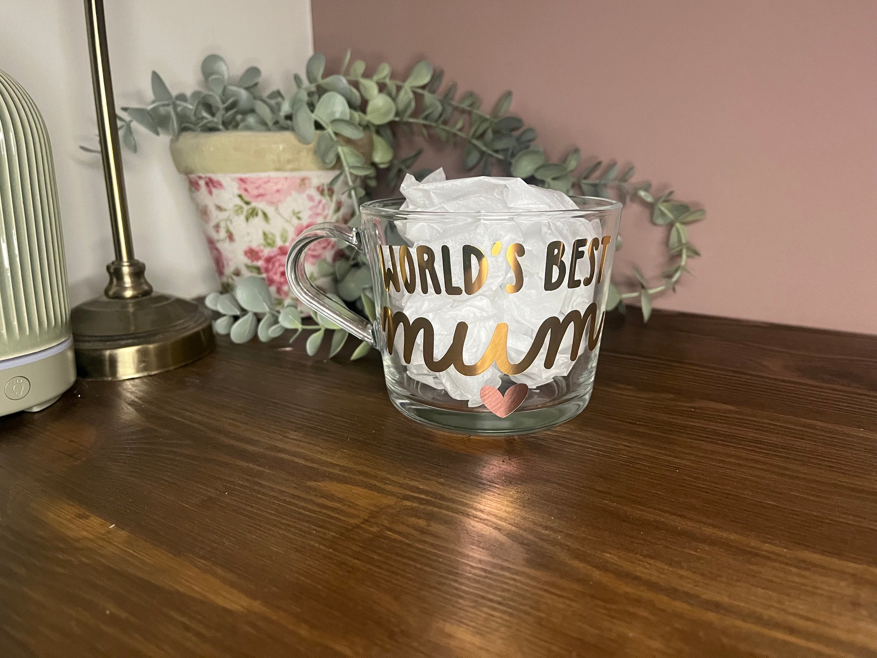 Mother’s Day Coffee/Tea Cup | World’s Best Mummy / Mum Clear Mug | Mummy gift | Birthday gift Mummy / Mum - The Crafty Bee