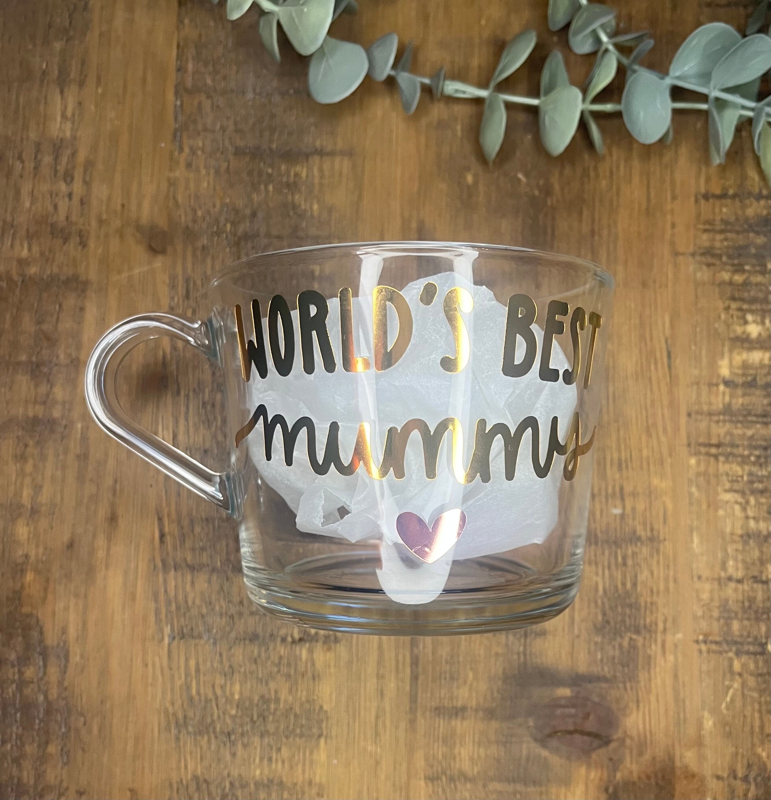 Mother’s Day Coffee/Tea Cup | World’s Best Mummy / Mum Clear Mug | Mummy gift | Birthday gift Mummy / Mum - The Crafty Bee