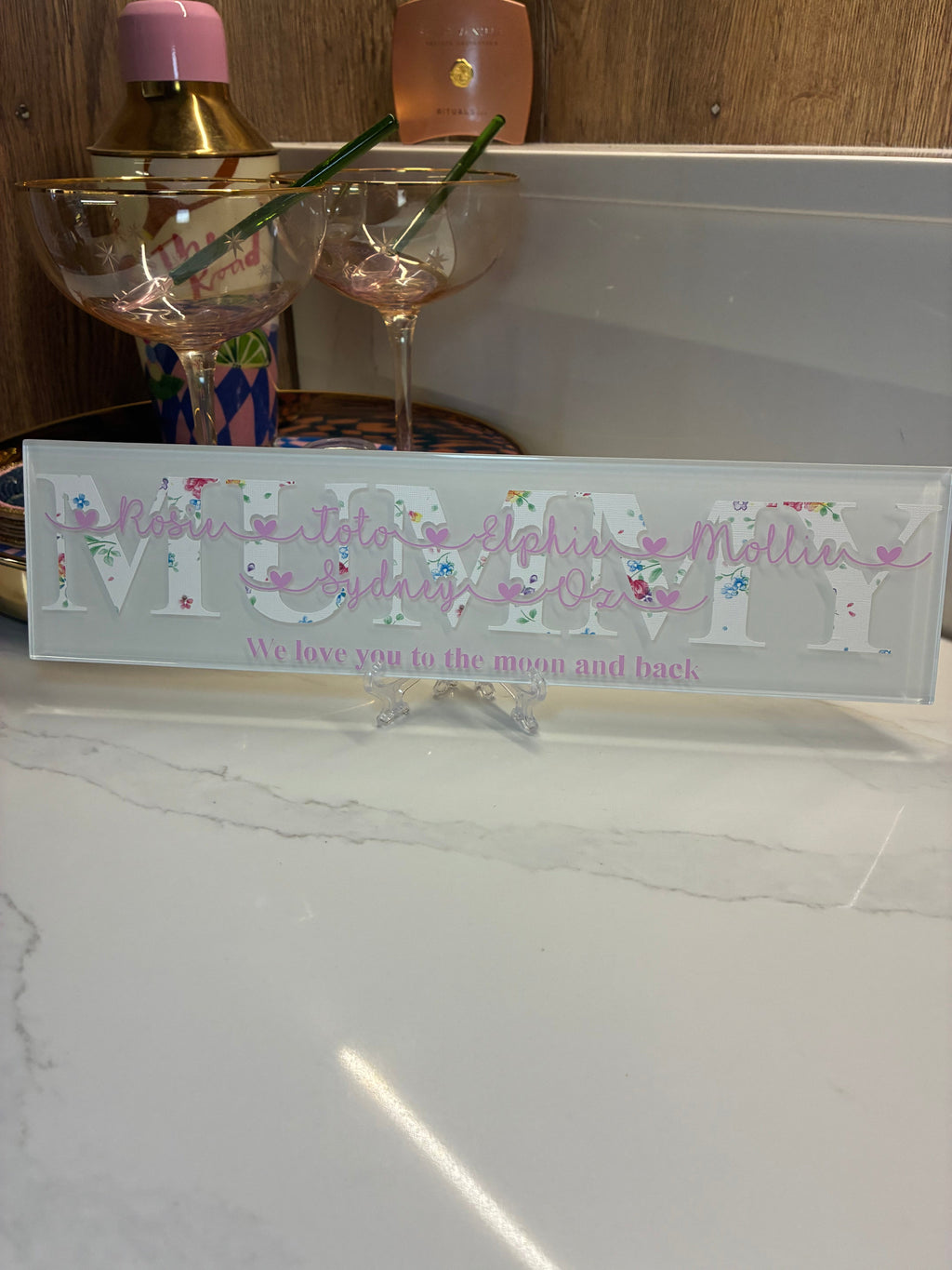 Mother’s Day Personalised Gift | Birthday Name Tile I Mum/Mummy Sign I Nana Sign I Grandma Plaque | Special Birthday Gift - The Crafty Bee