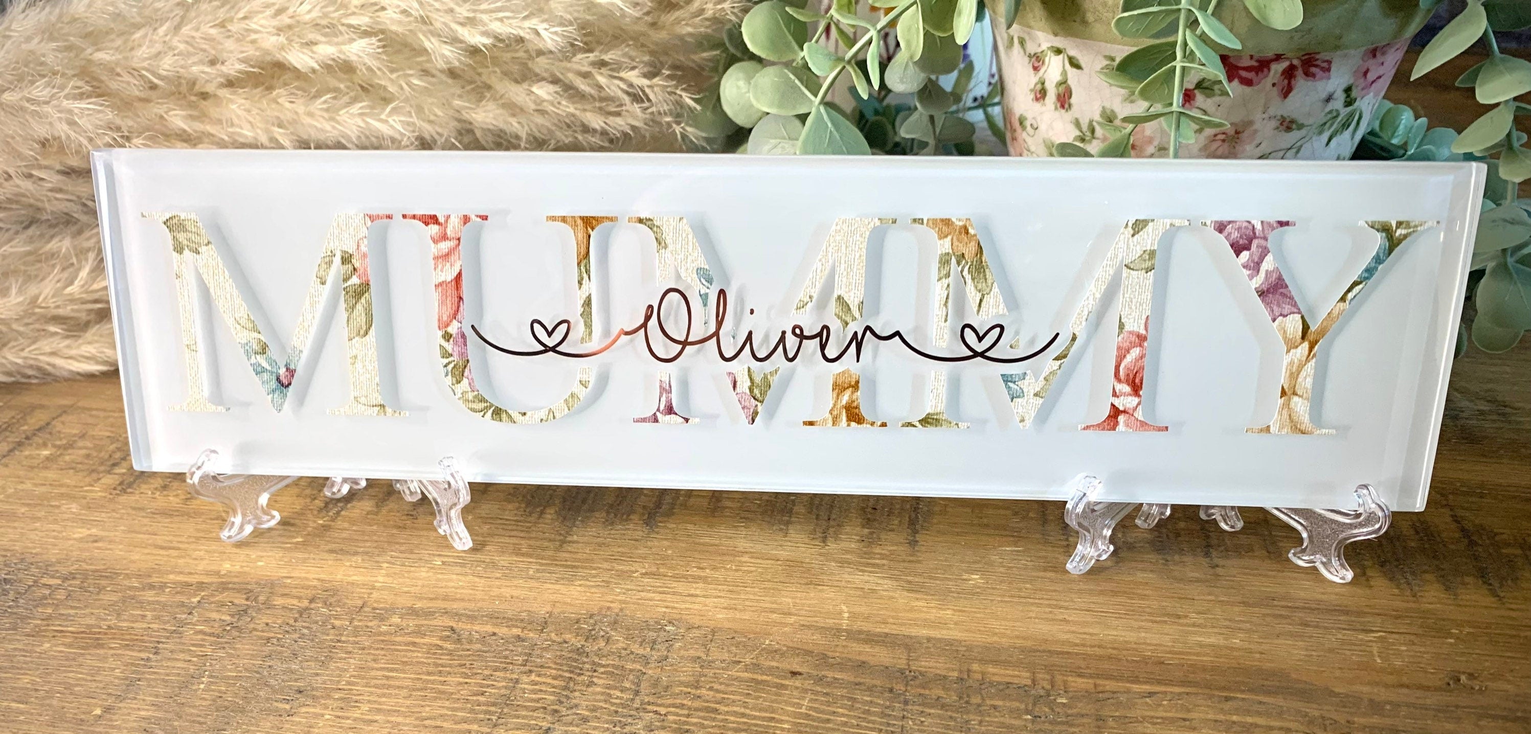 Mother’s Day Personalised Gift | Birthday Name Tile I Mum/Mummy Sign I Nana Sign I Grandma Plaque | Special Birthday Gift - The Crafty Bee