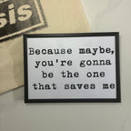 Oasis Fan Gift – A5 Lyric Quote Print with Frame – Oasis 2025 Vinyl Wall Art – Customisable with Gig Location & Date - The Crafty Bee
