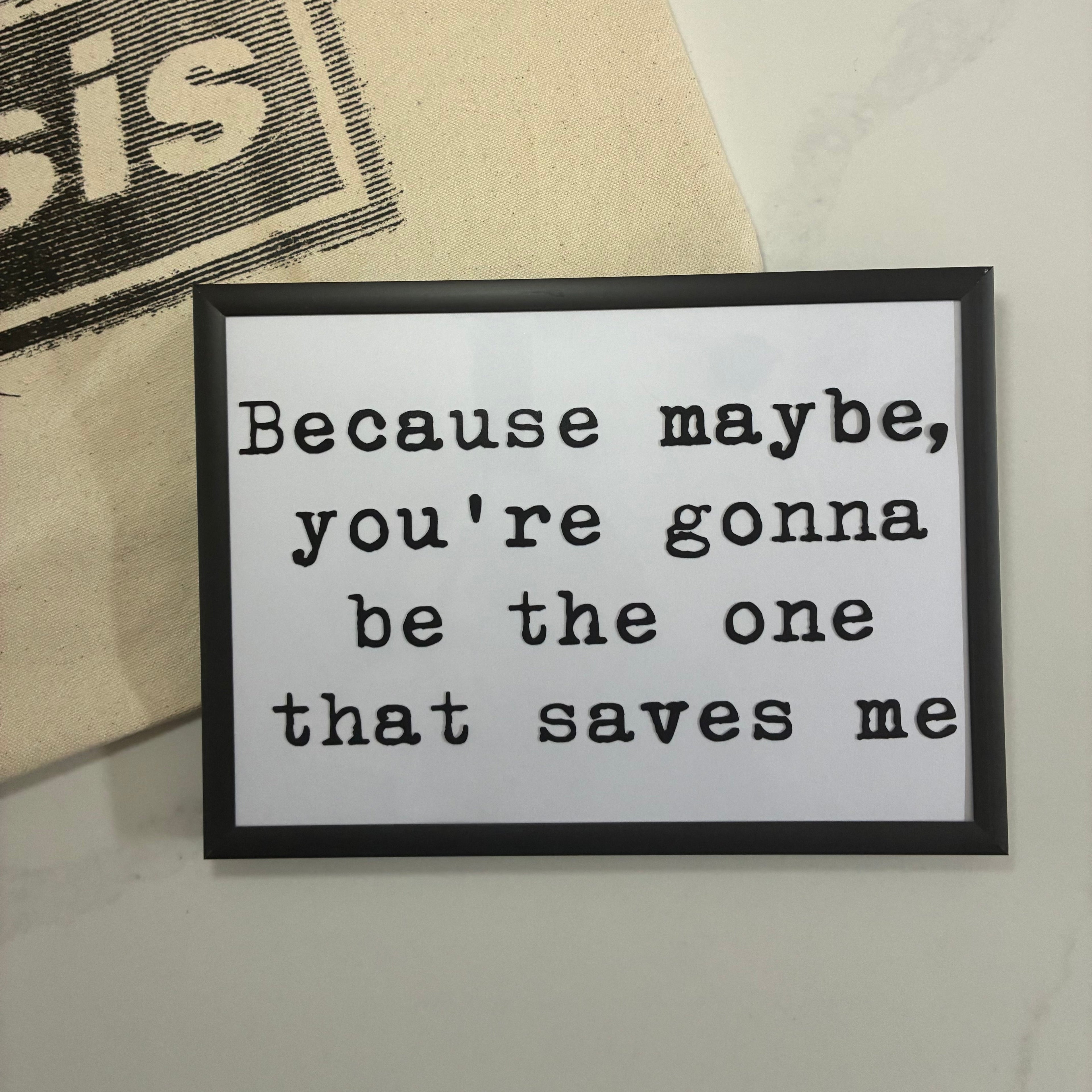 Oasis Fan Gift – A5 Lyric Quote Print with Frame – Oasis 2025 Vinyl Wall Art – Customisable with Gig Location & Date - The Crafty Bee