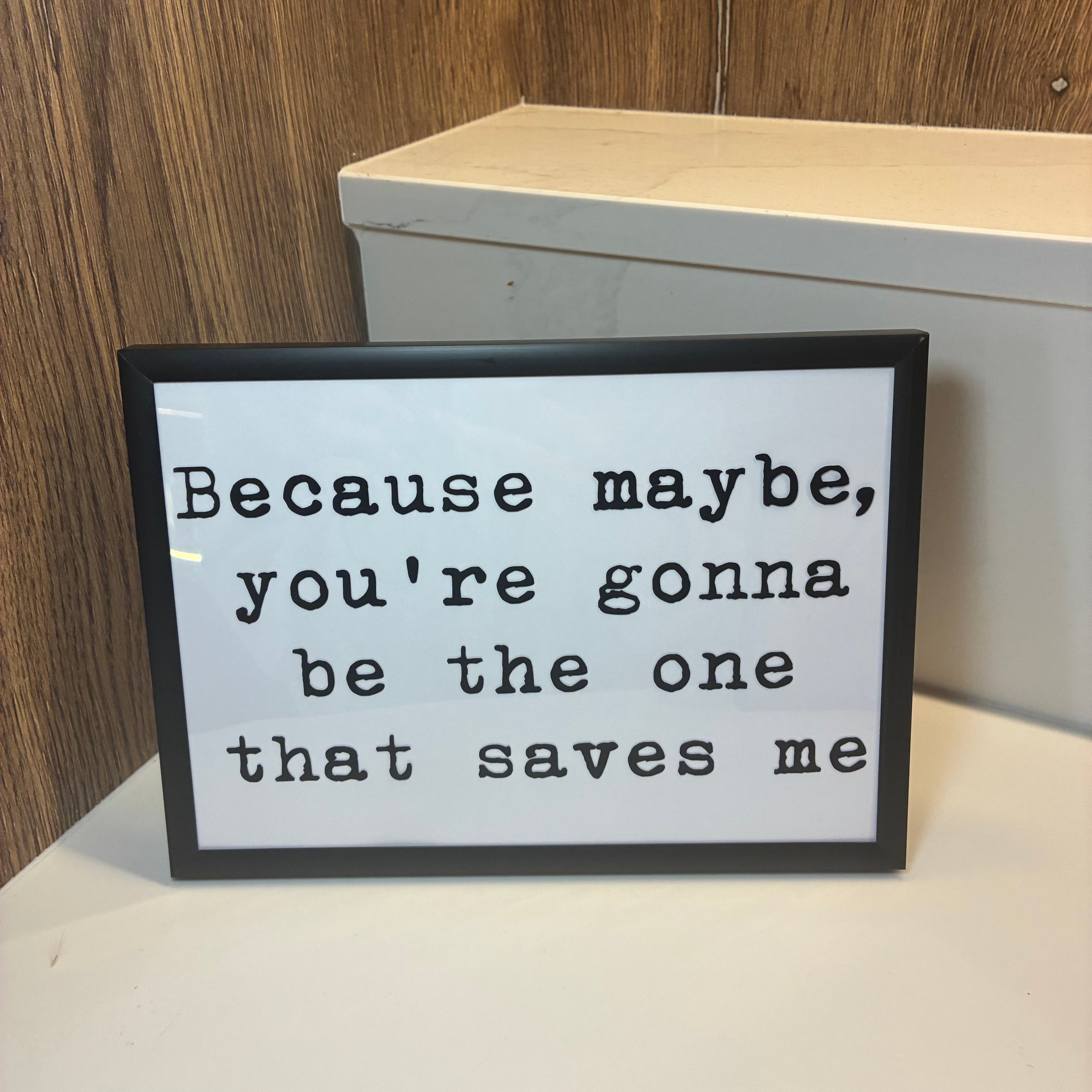 Oasis Fan Gift – A5 Lyric Quote Print with Frame – Oasis 2025 Vinyl Wall Art – Customisable with Gig Location & Date - The Crafty Bee
