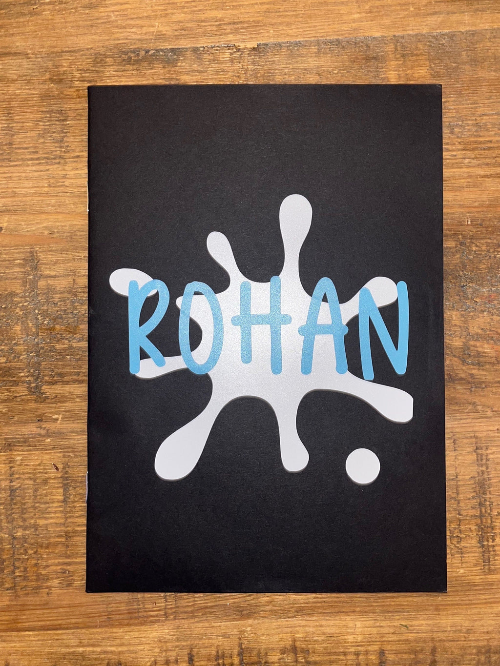 Personalised A5 Black Sketchbook: Custom Name Journal - The Crafty Bee
