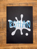 Personalised A5 Black Sketchbook: Custom Name Journal - The Crafty Bee