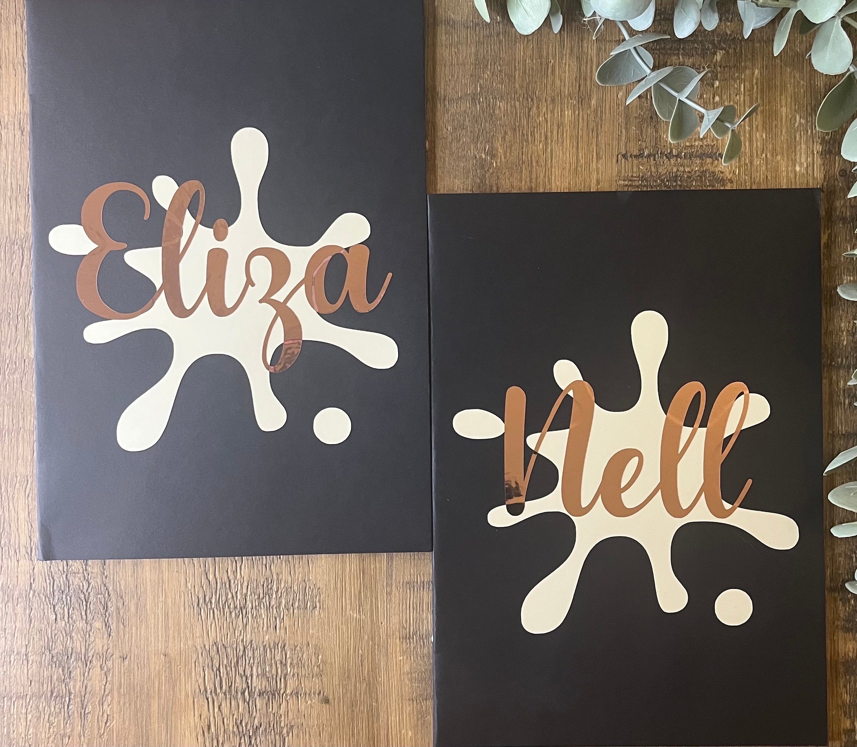Personalised A5 Black Sketchbook: Custom Name Journal - The Crafty Bee