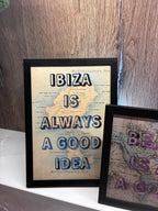 Personalised A5 Vintage Map Print – My Happy Place, Our Happy Place or Always a Good Idea- Location & Favourite Place Framed Print - The Crafty Bee
